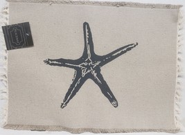 Set of 2 Same Kitchen Fabric Placemats,13&quot;x19&quot;,SEALIFE,STARFISH IN THE M... - $13.85