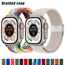 For Apple Watch Braided 8 Ultra Band 49Mm 44Mm 40Mm 42Mm 38Mm Nylon Solo... - £9.27 GBP