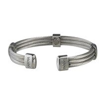 Sabona 366 Trio Cable Stainless Magnetic Bracelet Size LARGE - £131.68 GBP
