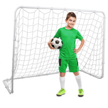 6X4Ft Portable Kid Soccer Goal For Backyard Practice Soccer Net Metal Fr... - $56.99