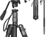 Smallrig 72&quot; Video Tripod Monopod With Fluid Head, Aluminum Camera Tripo... - $128.94
