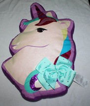 JoJo Siwa Unicorn Head Pillow Large 23&quot; Nickelodeon Superstar Snuggle Throw - £9.57 GBP