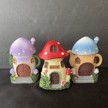 Set of 3 Fairy Garden Mushroom Fairy Houses NEW - £9.74 GBP