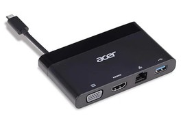 Acer USB-C Hub: HDMI, VGA, Ethernet, USB-A - 4-in-1 Docking Dongle ACB830 - $368.87 MXN