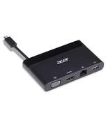Acer USB-C Hub: HDMI, VGA, Ethernet, USB-A - 4-in-1 Docking Dongle ACB830 - $364.34 MXN