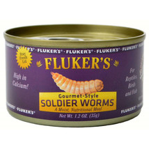 Flukers Gourmet Style Soldier Worms: High-Calcium Protein Source for Reptiles, B - £4.70 GBP+