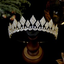New Wedding Hair Accessories AAA Zirconia Headdress Fashion Bride Headband Crown - £72.98 GBP