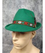 Green Alpine Hat Oktoberfest German Bavarian Fedora Trachten Fedora Cap ... - €16,10 EUR