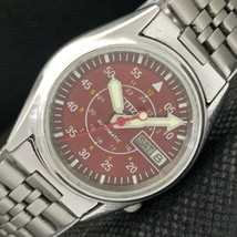 Genuine Vintage Citizen Automatic 8200 Japan Mens D/D Red Watch 608j-a317050-6 - £20.44 GBP