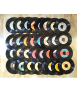 Lot of 32 records - 45&#39;s, and 7 paper sleeves! For crafts, wall decor, etc. - $11.99