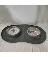 Vivaglory Dog Bowls Set with Double Stainless Steel Feeder Bowls and Wid... - $156.16 MXN