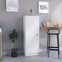 White Kitchen Pantry Cabinet: 47&quot;H, 4 Shelves - $214.99