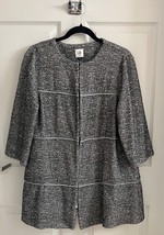 Cabi The Times Jacket Size Medium Black White Tweed Hook Eye Closure Sty... - £33.23 GBP