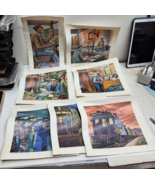 Lot of 8 1970 United transportation Union Prints - $53.77 CAD