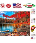 Relaxing Acrylic Paint by Numbers Set - Enhance Your Home with Autumn Sc... - $626.60 MXN