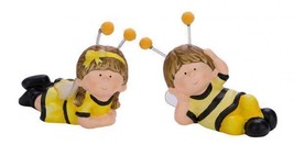 New Bee Children, 2 Pieces, Clay, Black / Yellow, Lying, 12.5 x 7 x 11 cm - £27.52 GBP