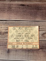 Baltimore Orioles vs Toronto Blue Jays May 11th 1994 ticket stub Baseball MLB - £3.89 GBP