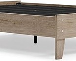 Benjara Sof Full Size Platform Bed, Low Profile, Footboard, Muted Brown ... - $274.99