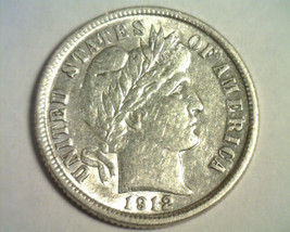 1912-D BARBER DIME CHOICE ABOUT UNCIRCULATED CH. AU NICE ORIGINAL COIN B... - $89.00
