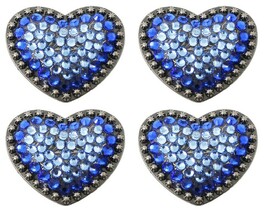 4 Conchos Rhinestone Horse Saddle Western Rodeo Bridle Heart CO44 - $24.74