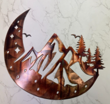 Mountain Majesty in the Crescent Moon 15&quot; wide Copper and Bronzed Plated - $45.59