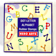 Hero Arts Upper Case Dot Letter Alphabet Set 30 Mini Rubber Stamps 1997 ... - $28.89