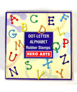 Hero Arts Upper Case Dot Letter Alphabet Set 30 Mini Rubber Stamps 1997 ... - £22.69 GBP