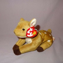 Whisper Deer Fawn Ty Beanie Baby Plush Stuffed Animal Toy 1997 Tush tag 1998 4&quot; - £22.80 GBP