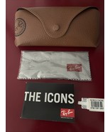 NEW Ray Ban Genuine Brown Sunglasses Eyeglasses Case with Cleaning Cloth... - $33.55 CAD