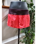 Nike Dri Fit Women&#39;s Solid Red Polyester Pull on Casual Stretch Shorts S... - $38.42 CAD