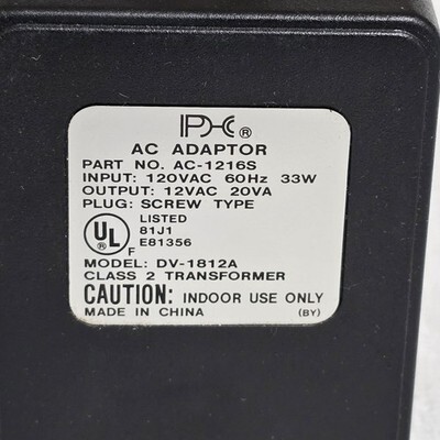Vintage IPC AC Adapter AC-1216S 12V AC 20VA Class 2 Transformer NOS Item image 4