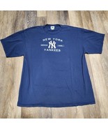 Vintage Y2K 2006 New York Yankees MLB Lee Sport Navy Blue T Shirt Mens 2XL - $14.50