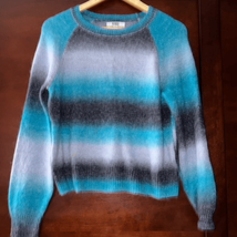 BB Dakota Steve Madden M Multicolor Ombre Blue Wool Blend Sweater - £11.56 GBP