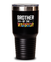 30 oz Tumbler Stainless Steel Insulated Funny Brother Of A Warrior Autism  - £26.75 GBP