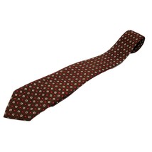 Brooks Brothers Makers Tie Wool Woven &amp; Hand Printed Brown w/ Squares 57... - £27.93 GBP