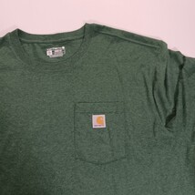Carhartt K87 G55 Loose Fit Heavyweight Men's 2XL Tall Green Short Sleeve T-Shirt image 4
