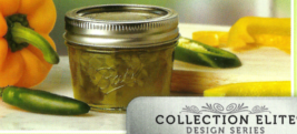 Smooth Glass MASON JAR Regular mOuth 1/4 pint=4oz lid band Collection El... - $463.87 MXN