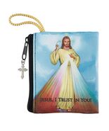 Divine Mercy Rosary Small  3.25&quot; Zip Rosary Pouch, New #AB-027-5 - $5.57 CAD