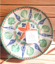 Sigrid Olsen Melamine Starfish Seashell Coastal 11&quot; Dinner Plates Set of... - £34.77 GBP