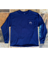 Guy Harvey Bluewater Long Sleeve Shirt Men’s XL Marlin Graphic - Blue - Pocket - $28.05