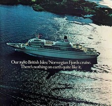 Royal Viking Line Fjords Cruise Ship 1980 Advertisement Vintage Nautical... - £23.59 GBP
