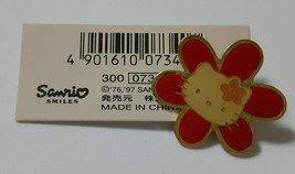 Hello Kitty Pin Badge 1997&#39; SANRIO Retro Old Vintage Flower - $26.77