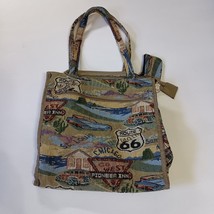Route 66 Canvas Tapestry Tote Bag Purse Boho The Iconic American Highway - $21.85 CAD