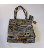 Route 66 Canvas Tapestry Tote Bag Purse Boho The Iconic American Highway - $21.87 CAD