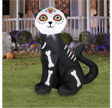Halloween Inflatable Day Of The Dead Cat Halloween Yard Decor 3.5 Ft - £39.92 GBP