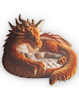 Amber Bed Dragon Plush Cushion - Shaped Pillow - $872.34 MXN+