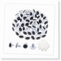 50pcs Black Wiggle Googly Eyes Plastic Safety Eyes 15mm Round with Washers for D - £22.16 GBP