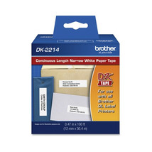 BROTHER INTL (LABELS) DK2214 DK-2214 CONT LENGTH PAPER LABEL 1/2IN WIDE ... - £36.06 GBP