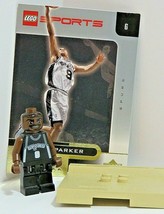 LEGO Sports NBA Spurs Tony Parker #9 2002 Upper Deck Card Base Black Jersey - £7.58 GBP