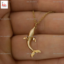 Authenticity Guarantee 
18 Kt Hallmark Real Solid Yellow Gold Dolphin Fish Pi... - £1,550.72 GBP+